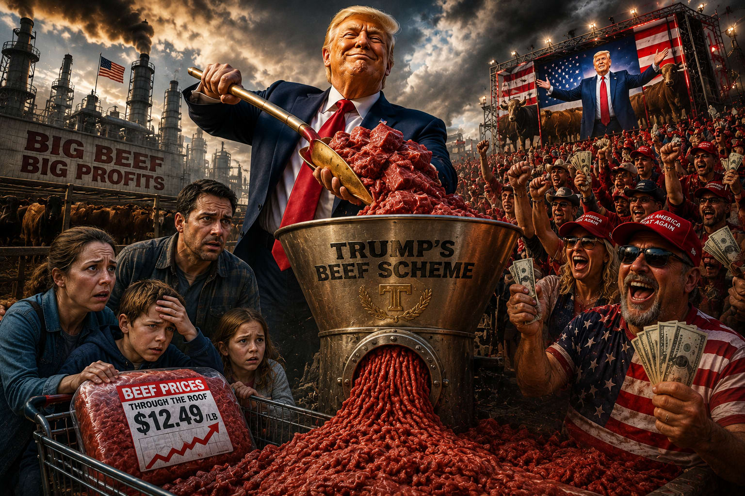 Trump's Reckless Beef Scheme Will Poison America While MAGA Cheers From the Slaughterhouse